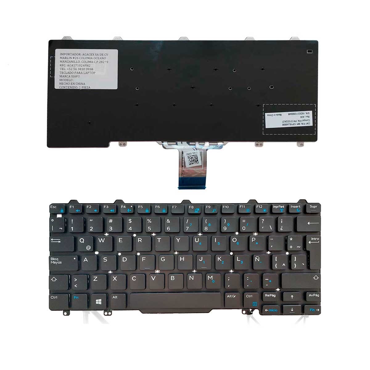 Teclado para Laptop Dell® Latitude™ 7250 5250 Color Negro en Español