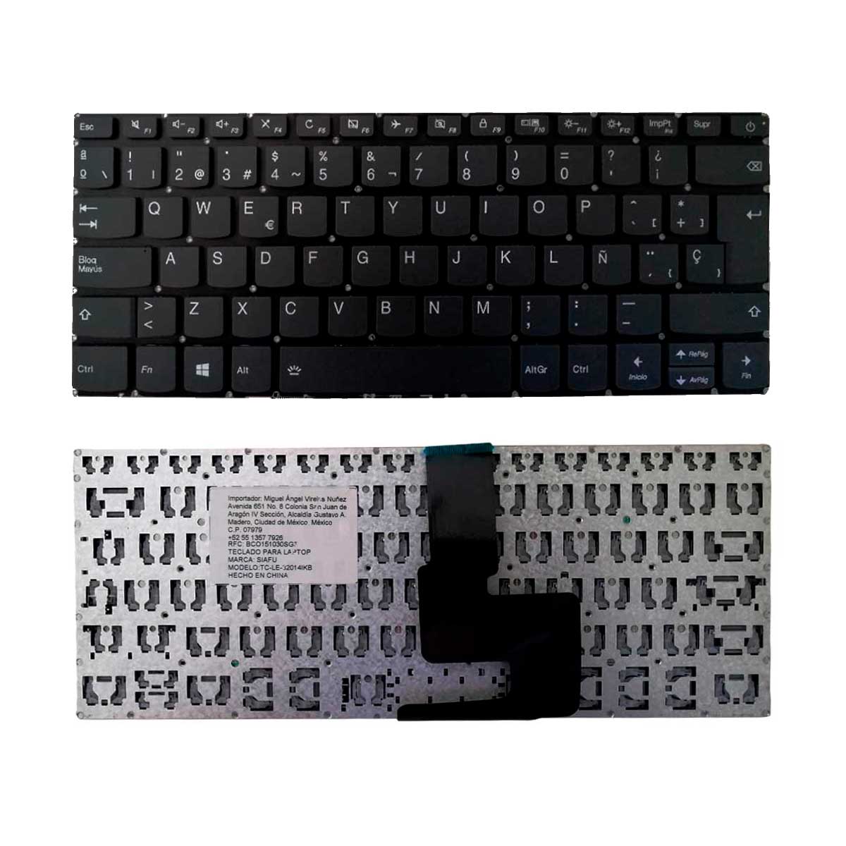 Teclado para laptop Lenovo® 320s 120s-14iap 320-14ikb 320-14isk 320-14ast Español