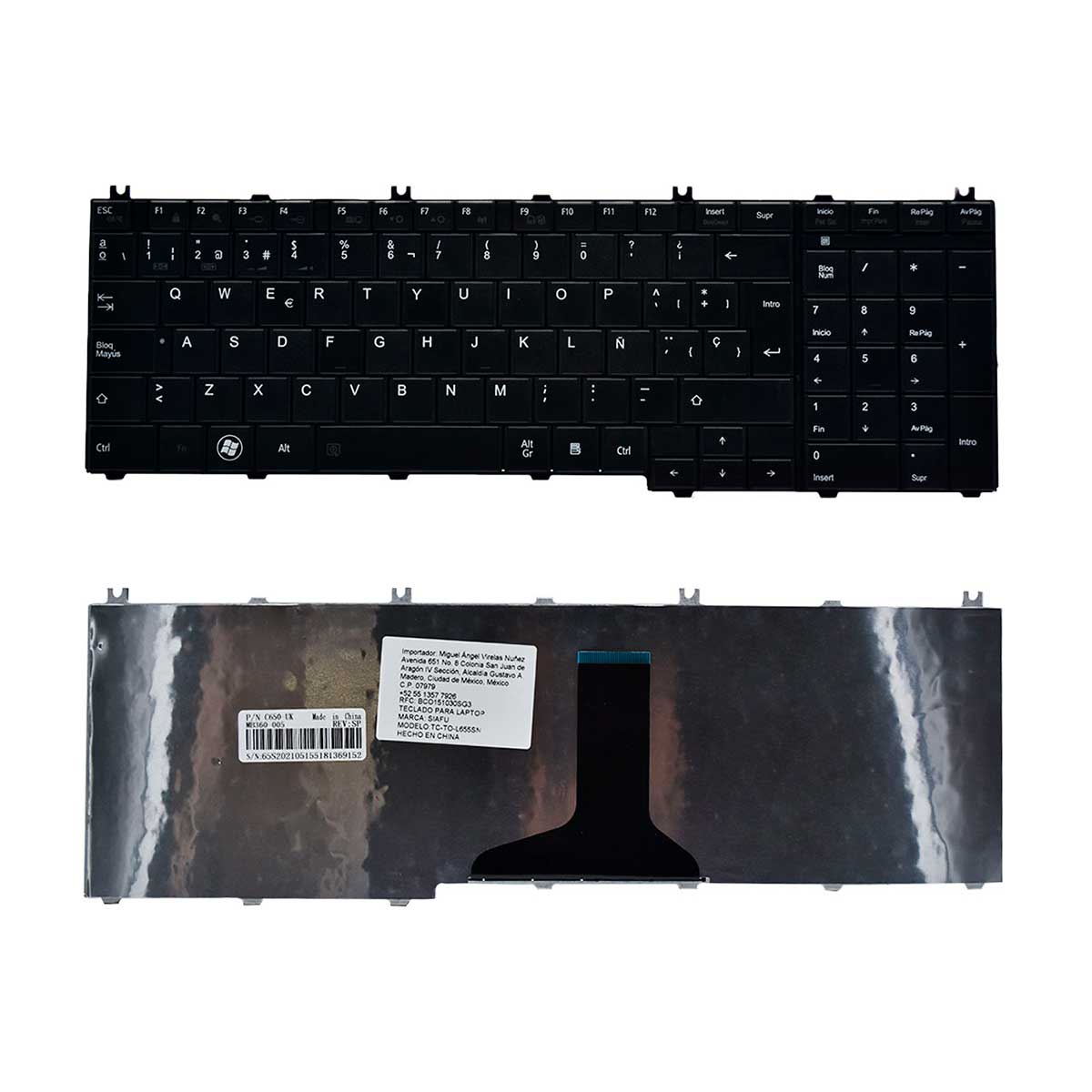 Teclado Laptop Toshiba® C655 C655d C650 L650 L670 Español