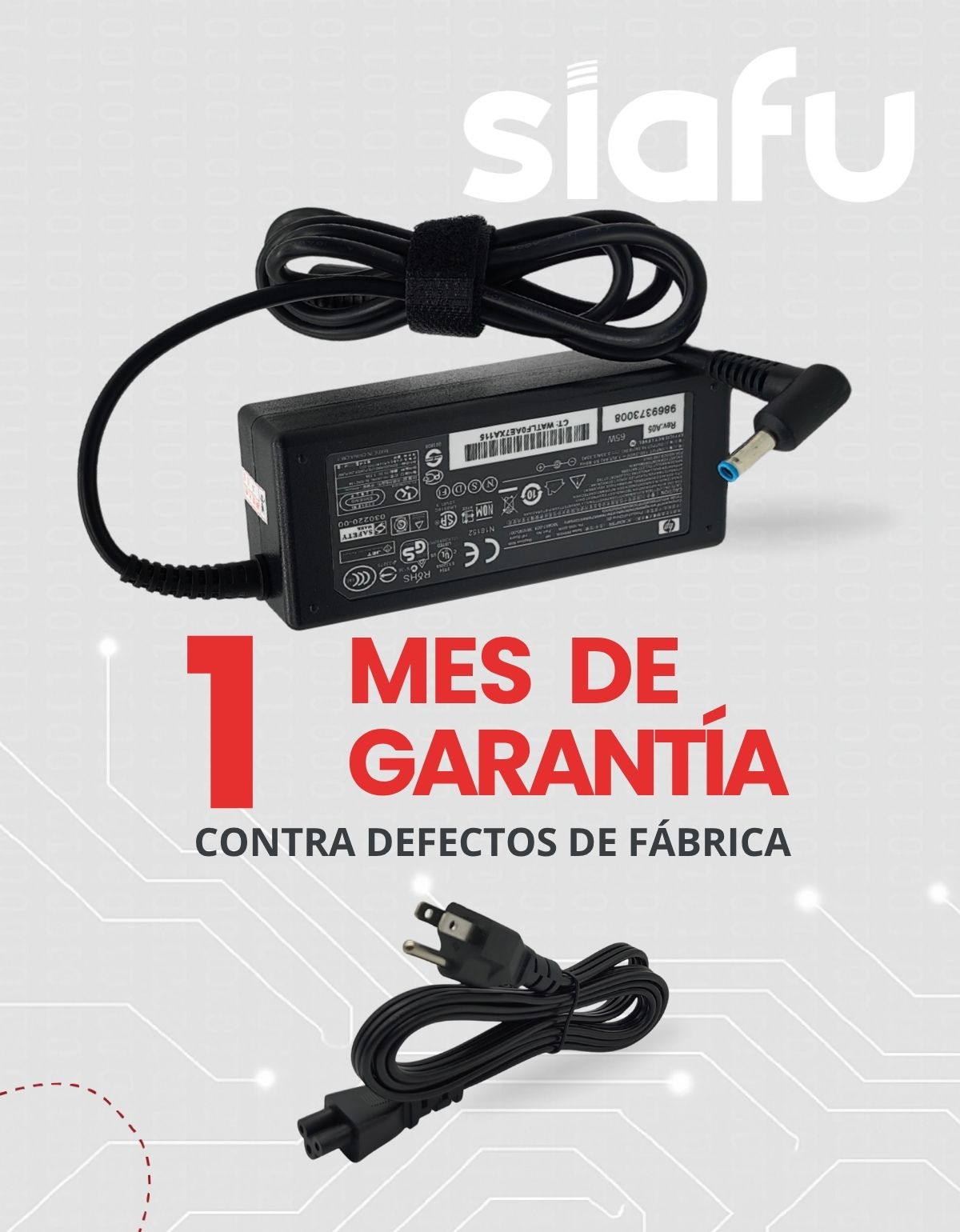 Cargador para Laptops HP® 45W 19.5 V y 2.31A Punta Azul 4.5 x 3.0 mm