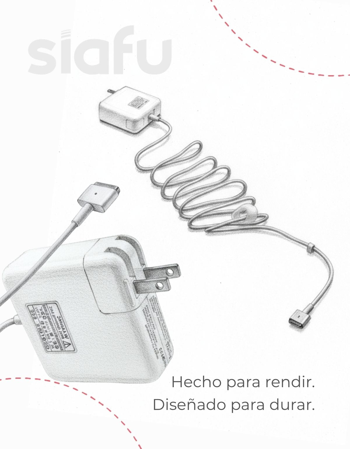 Cargador Compatible con Magsafe 2 60W A1425 A1435 A1466 A1502