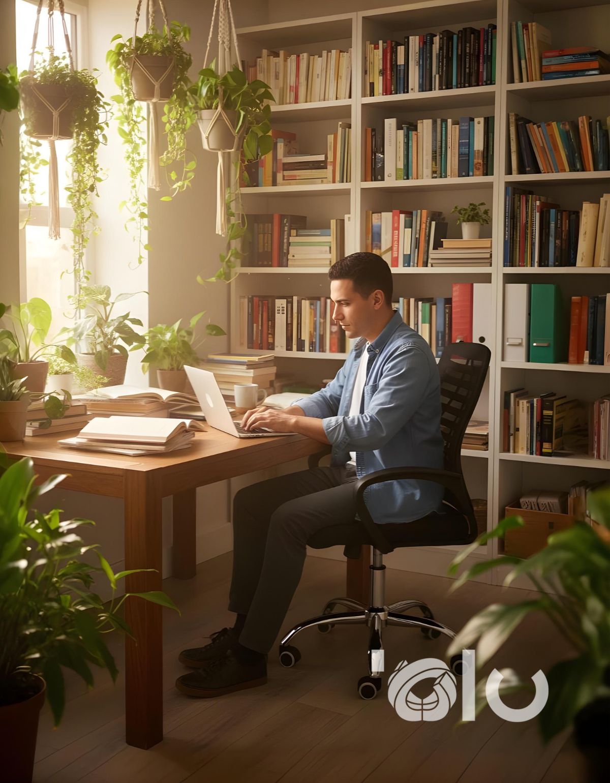 Silla de Oficina Excelente para Home Office con Altura, Respaldo con Soporte Lumbar