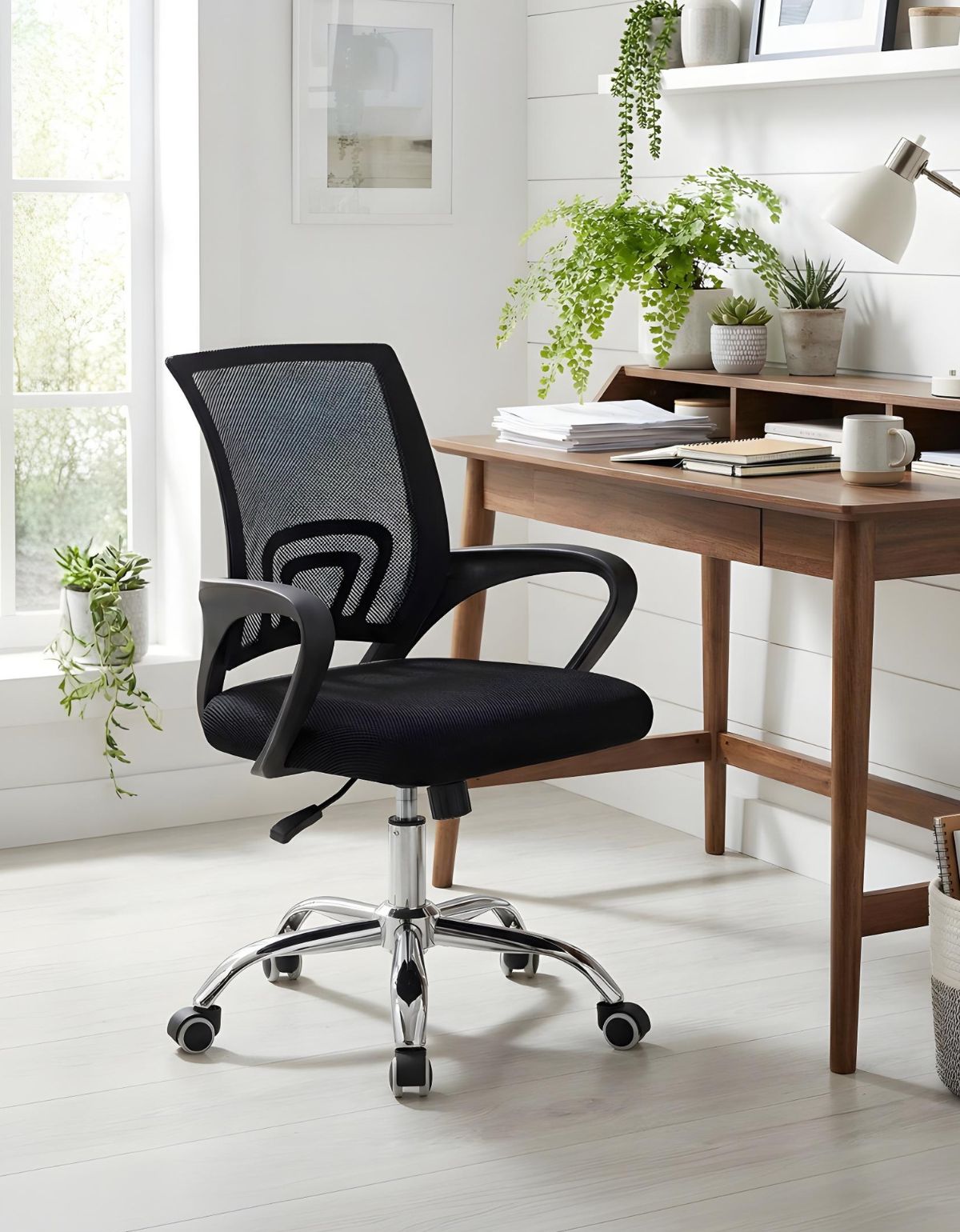 Silla de Oficina Excelente para Home Office con Altura ajustable y Respaldo con Soporte Lumbar