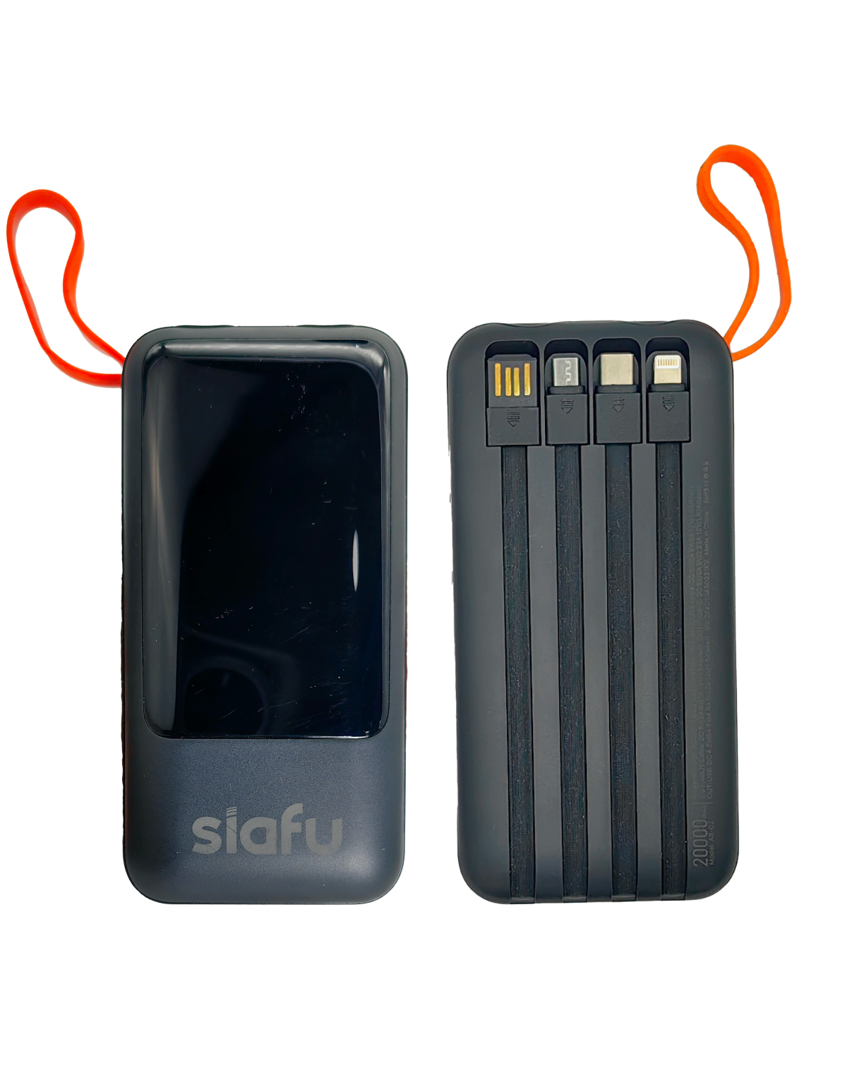Power Bank 20000mah 4 Puertos Y Luz Led 22.5w Negro
