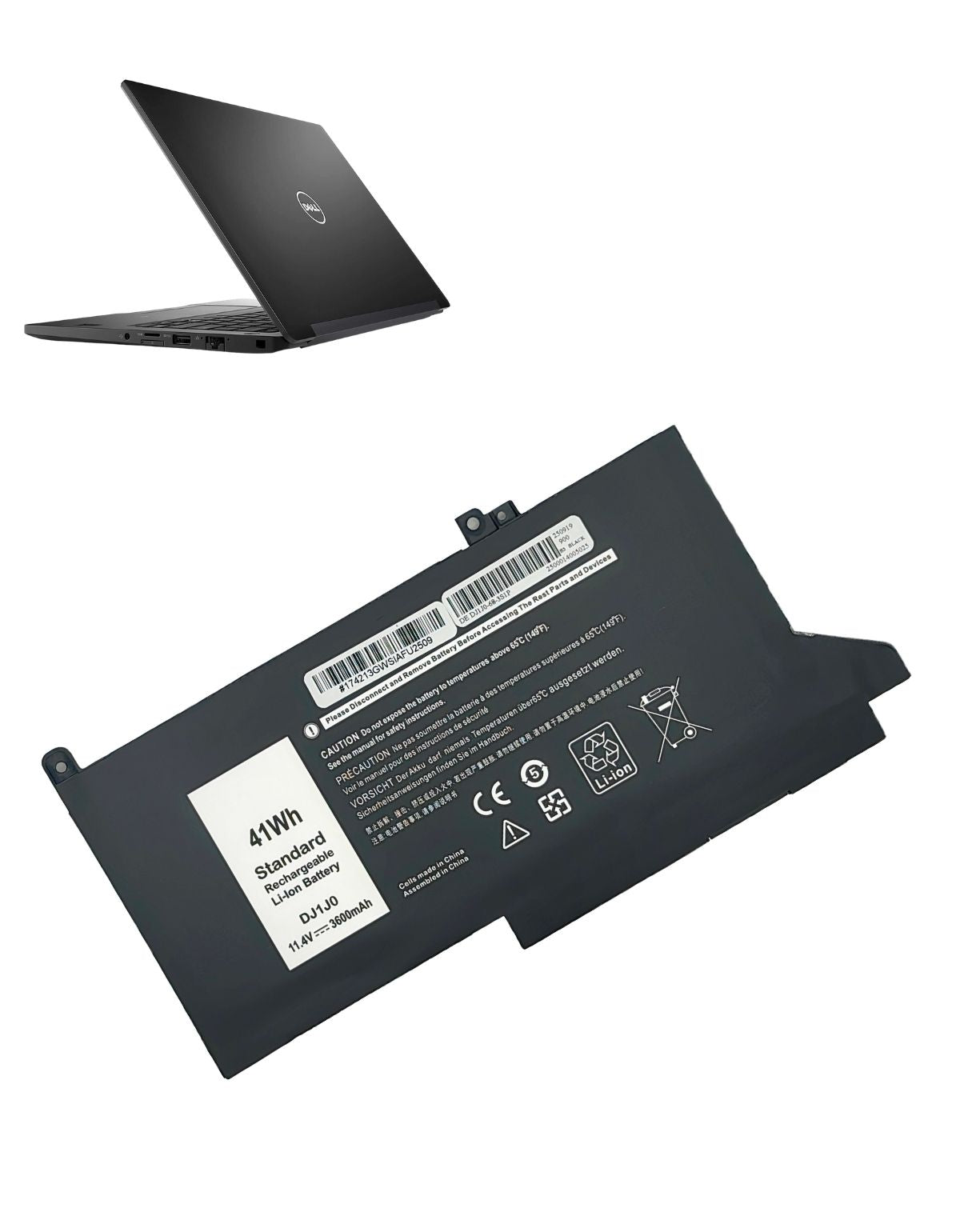 Batería para Laptop Dell® Latitude 7280 7290 dj1j0 3600mah