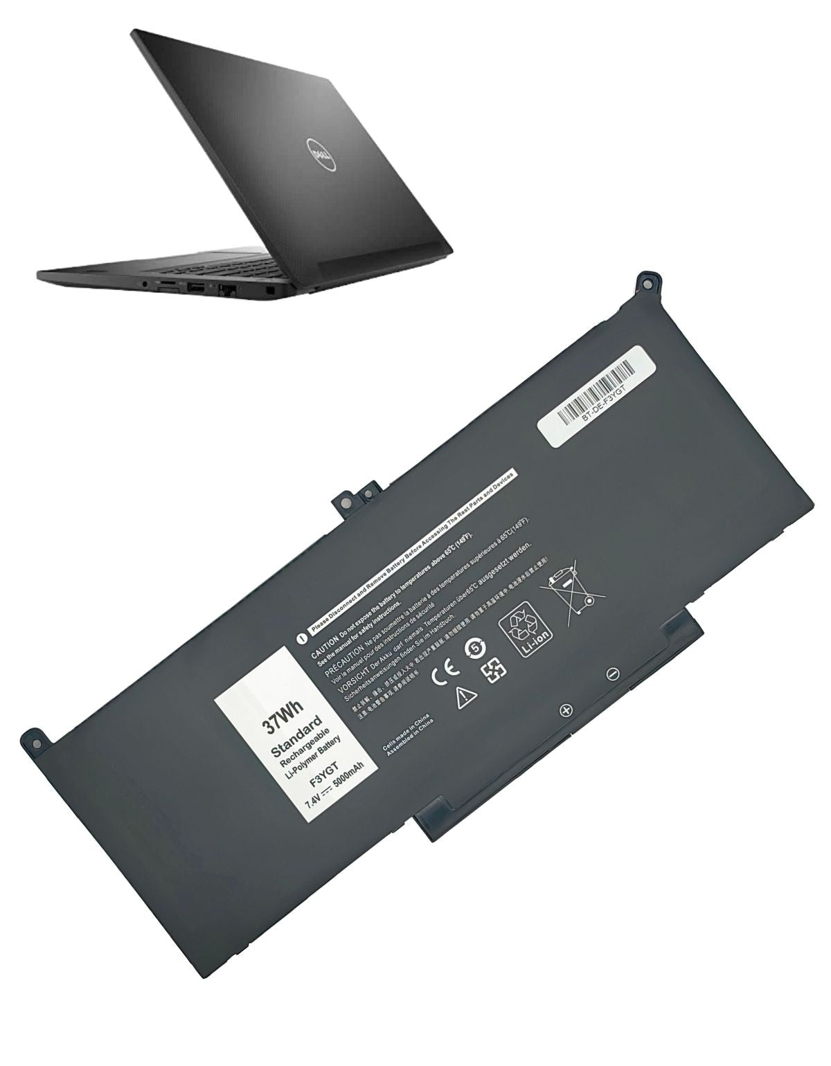 Batería F3YGT para Laptops Dell® E7280 E7290 7380 60Mh DM3 con 5800mAh