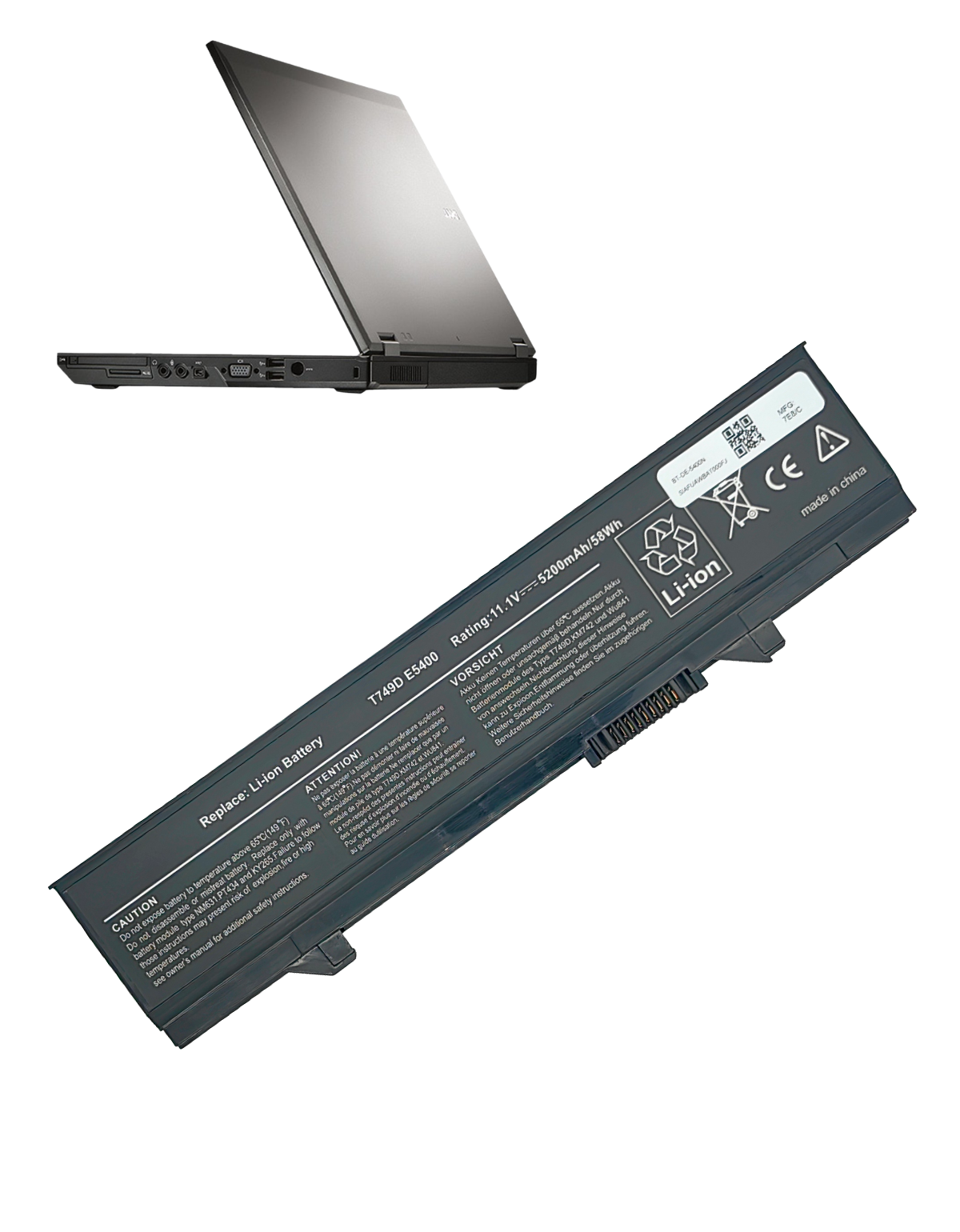 Batería KM668 para Laptop Dell® E5400 E5410 E5500 E5510 con 4400mAh
