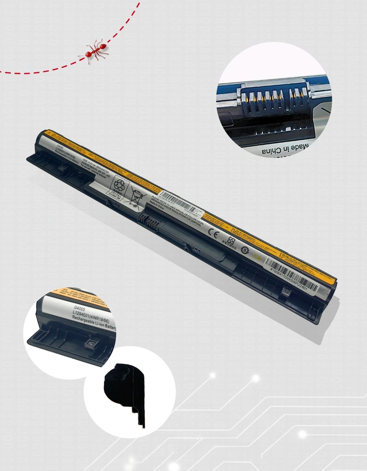 Batería para laptop Lenovo® G400s G50-30 G50-45 G50-70 con 2600 mAh