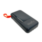 Power Bank 20000mah 4 Puertos Y Luz Led 22.5w Negro