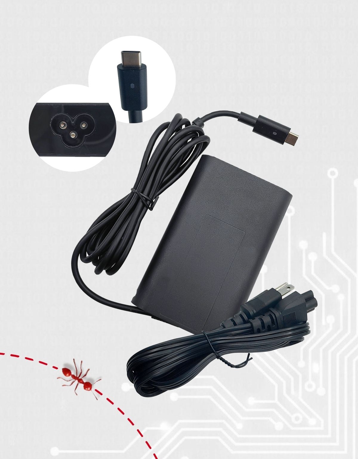Cargador para Laptop Dell® Latitude™ 5285 3380 7275 65w USB Tipo C