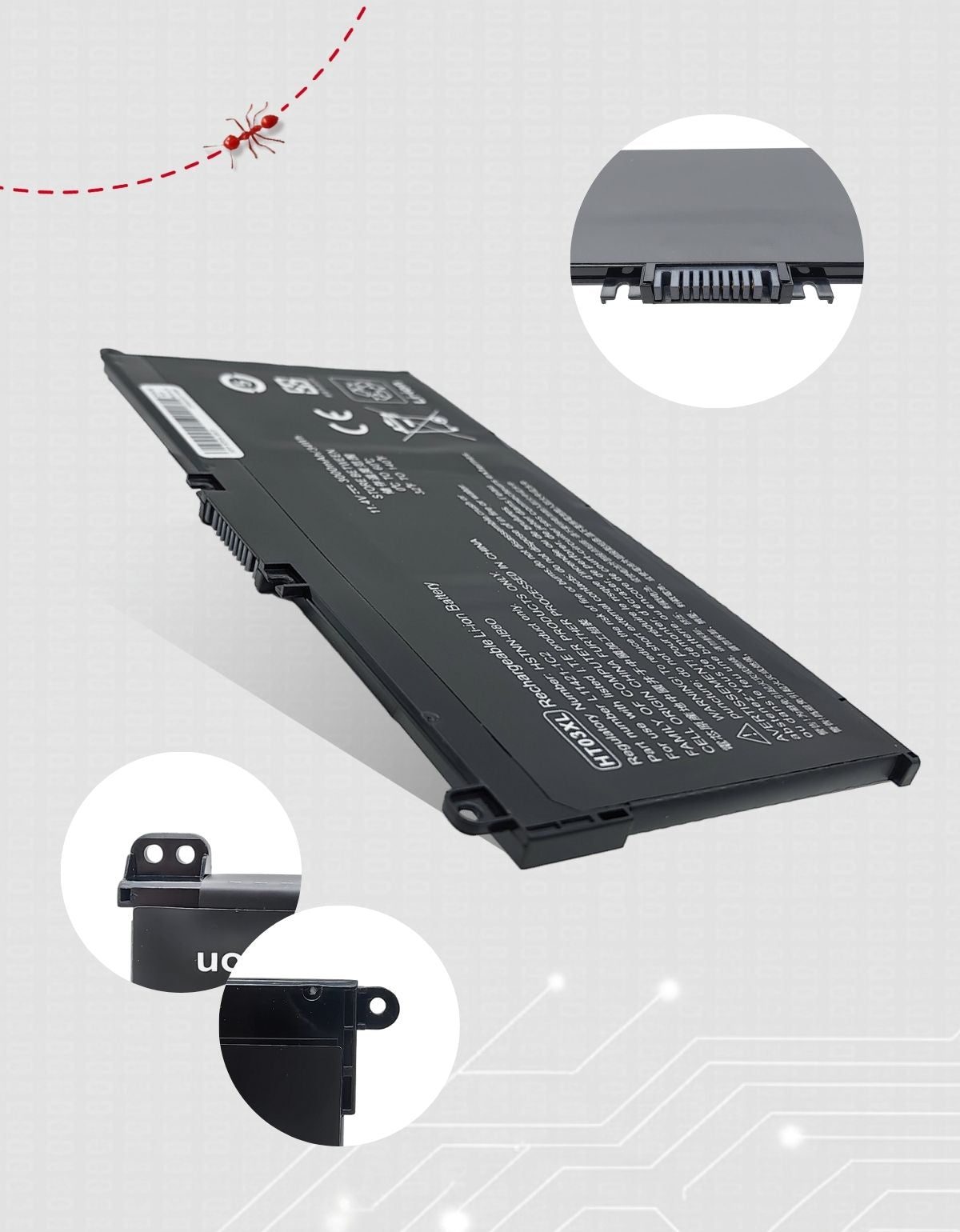 Batería HT03XL para Laptops HP® Pavilion 14-ce 14-cf 17 L11119 con 3000 mAh