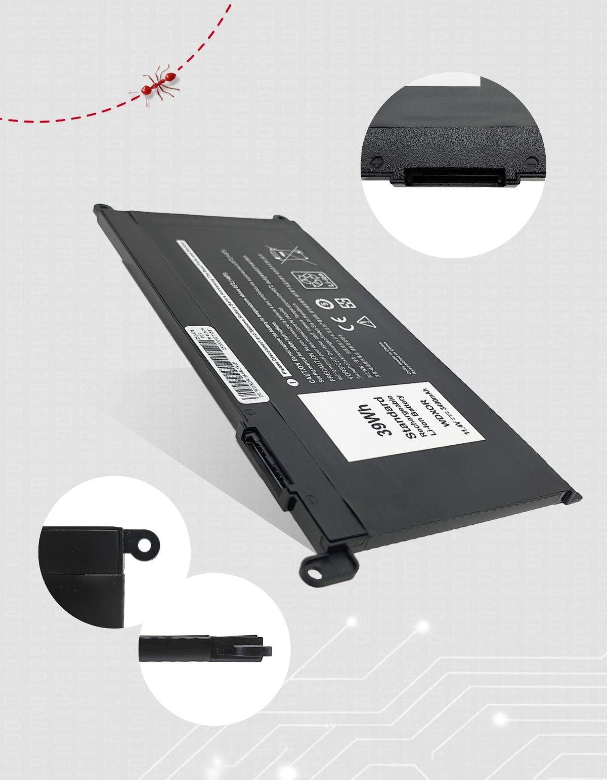 Batería Wdx0r para Laptop Dell® Inspiron 15 5567 5568 39wh