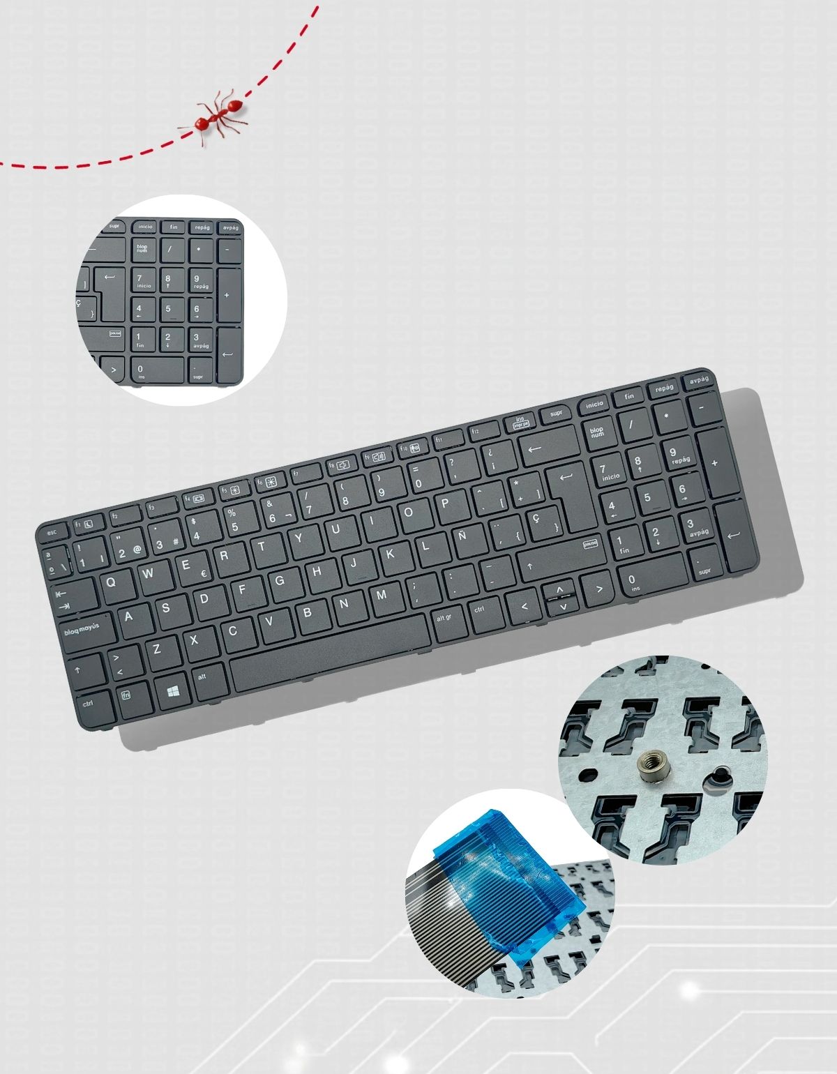 Teclado para Laptop HP® Probook 430 G3 G4 440 G3 G4 830323-071 Español