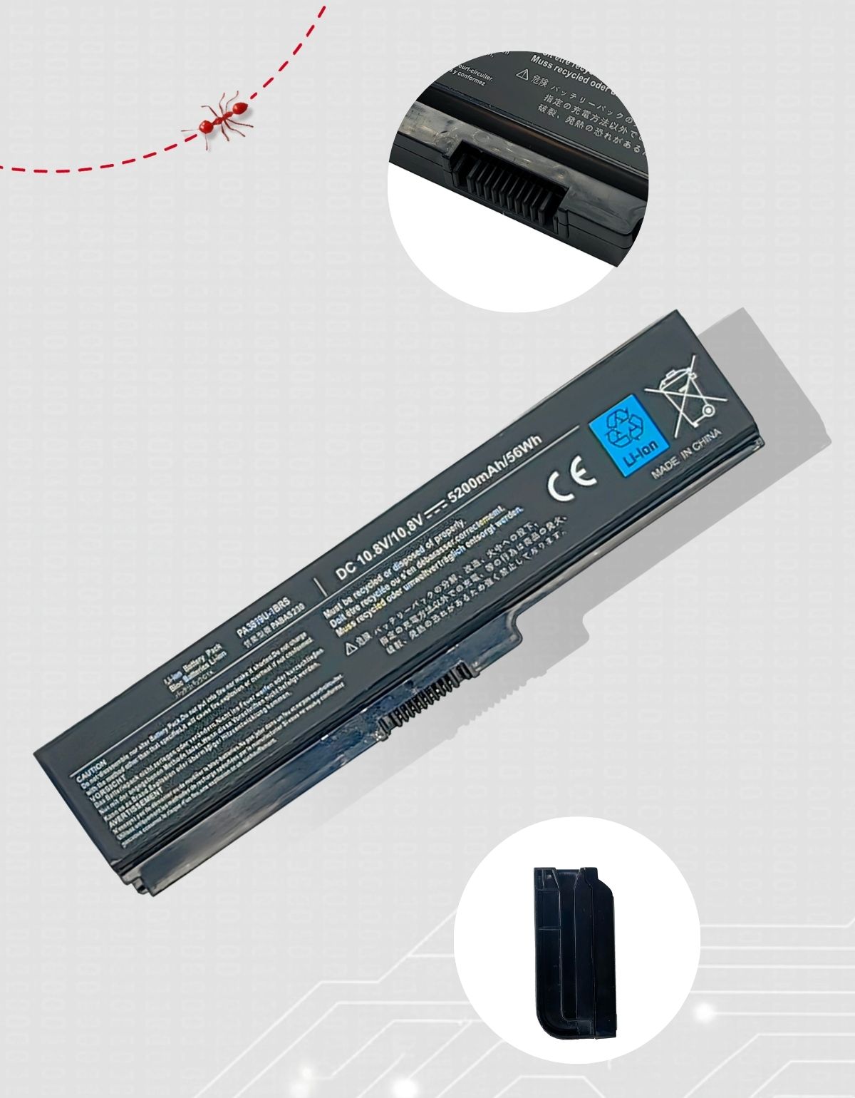 Batería para Laptop Toshiba® Pa3817u L750 L755 P775 L675d L740 L735 L735d con 5200mAh
