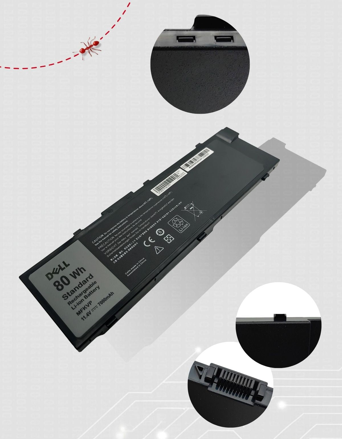 Batería para Laptop Dell® Precision Mfkvp 7510 7520 M7510 7720 con 8000 mAh