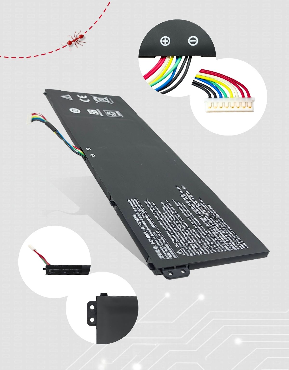 Batería para Laptop Acer® V13 V11 V3 Chromebook Cb3 Cb5 Ac14b8k Ac14b3k