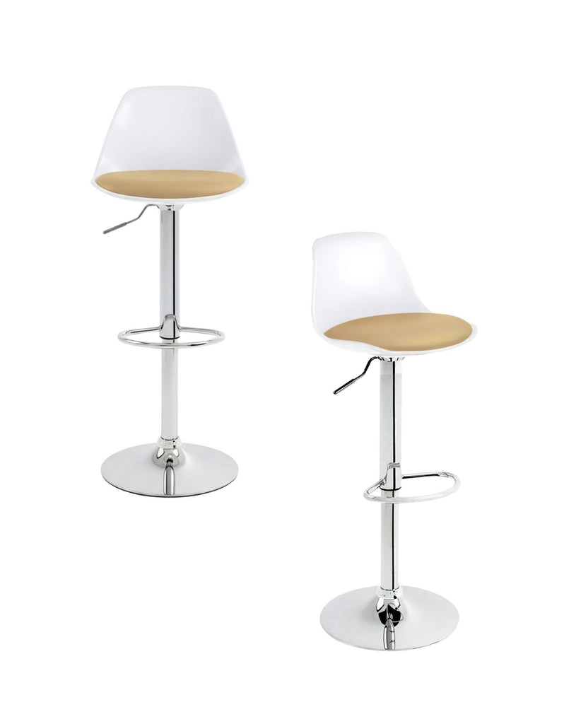 Set de dos Sillas de Bar y Barra de Cocina de Acabado Moderno
