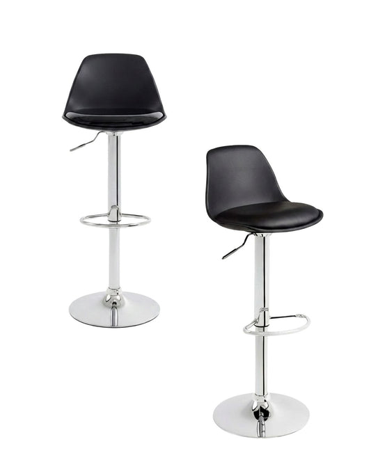 Set de dos Sillas de Bar y Barra de Cocina de Acabado Moderno