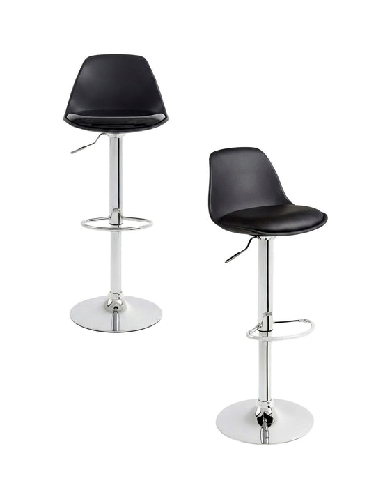 Set de dos Sillas de Bar y Barra de Cocina de Acabado Moderno