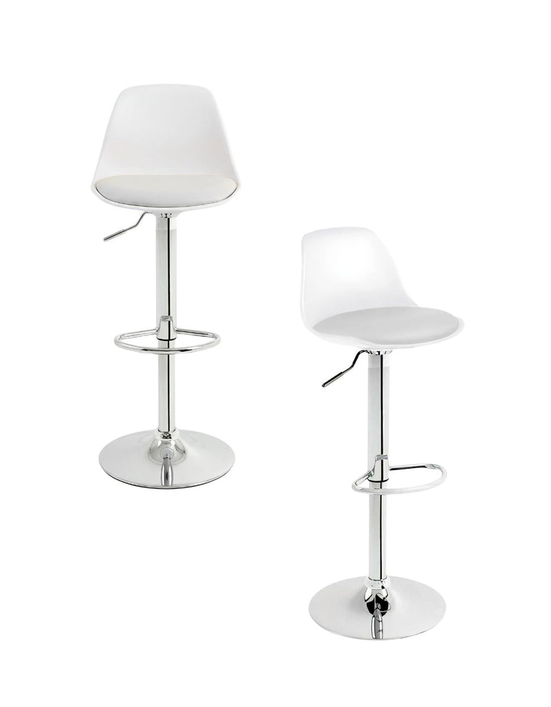 Set de dos Sillas de Bar y Barra de Cocina de Acabado Moderno
