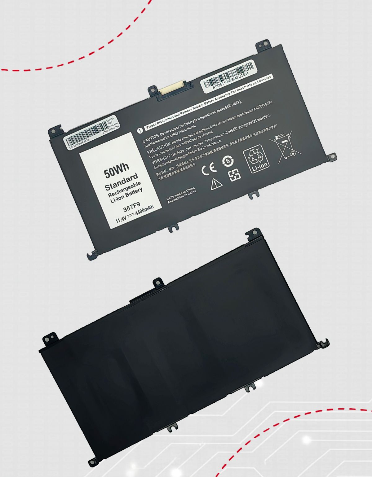 Batería para Laptop Dell® 357f9 Inspiron™ 7559 con 6200 mAh
