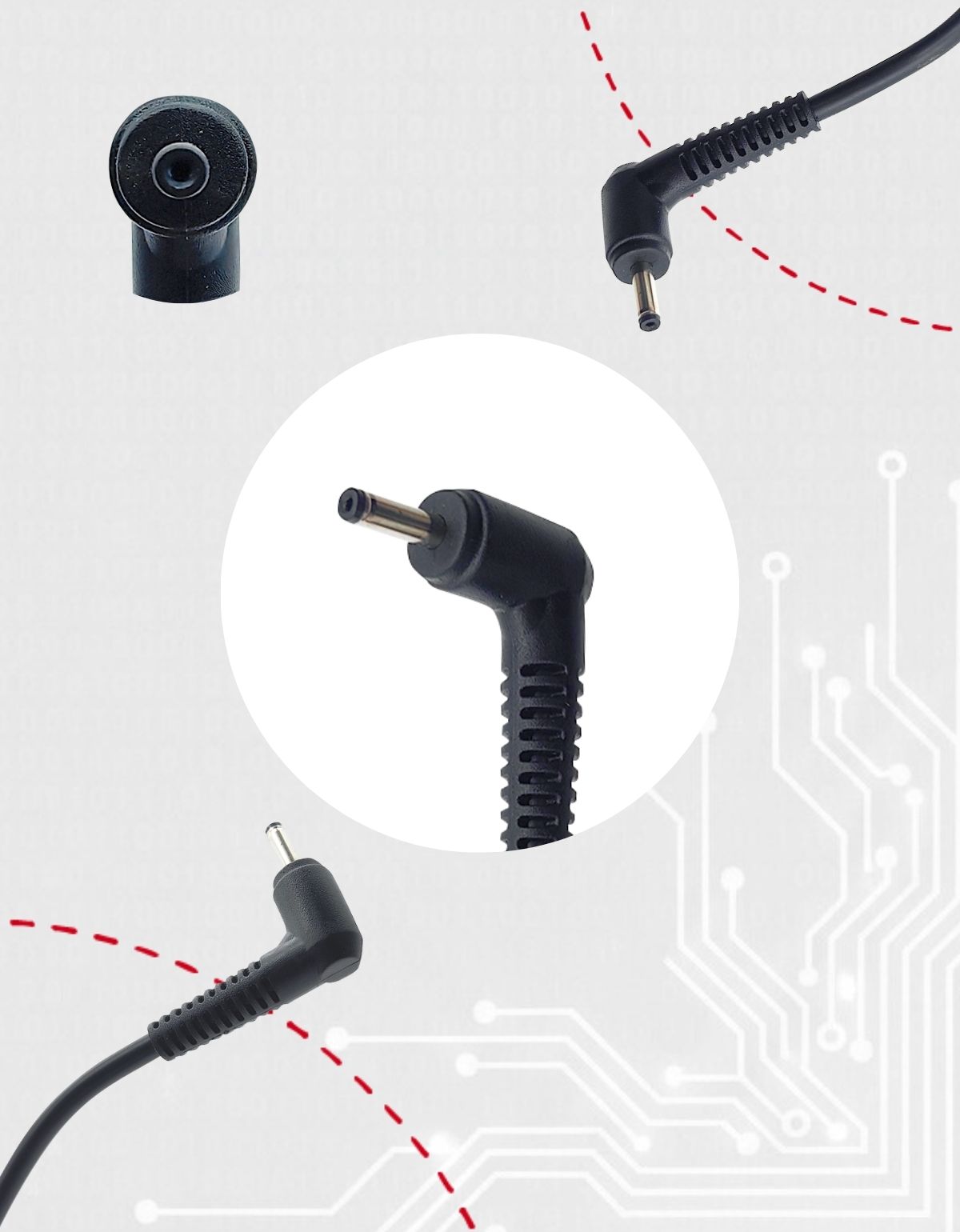 Cargador para Laptop Acer® Chromebook™ 19v 3.42a punta delgada 3.0 x 1.1 mm