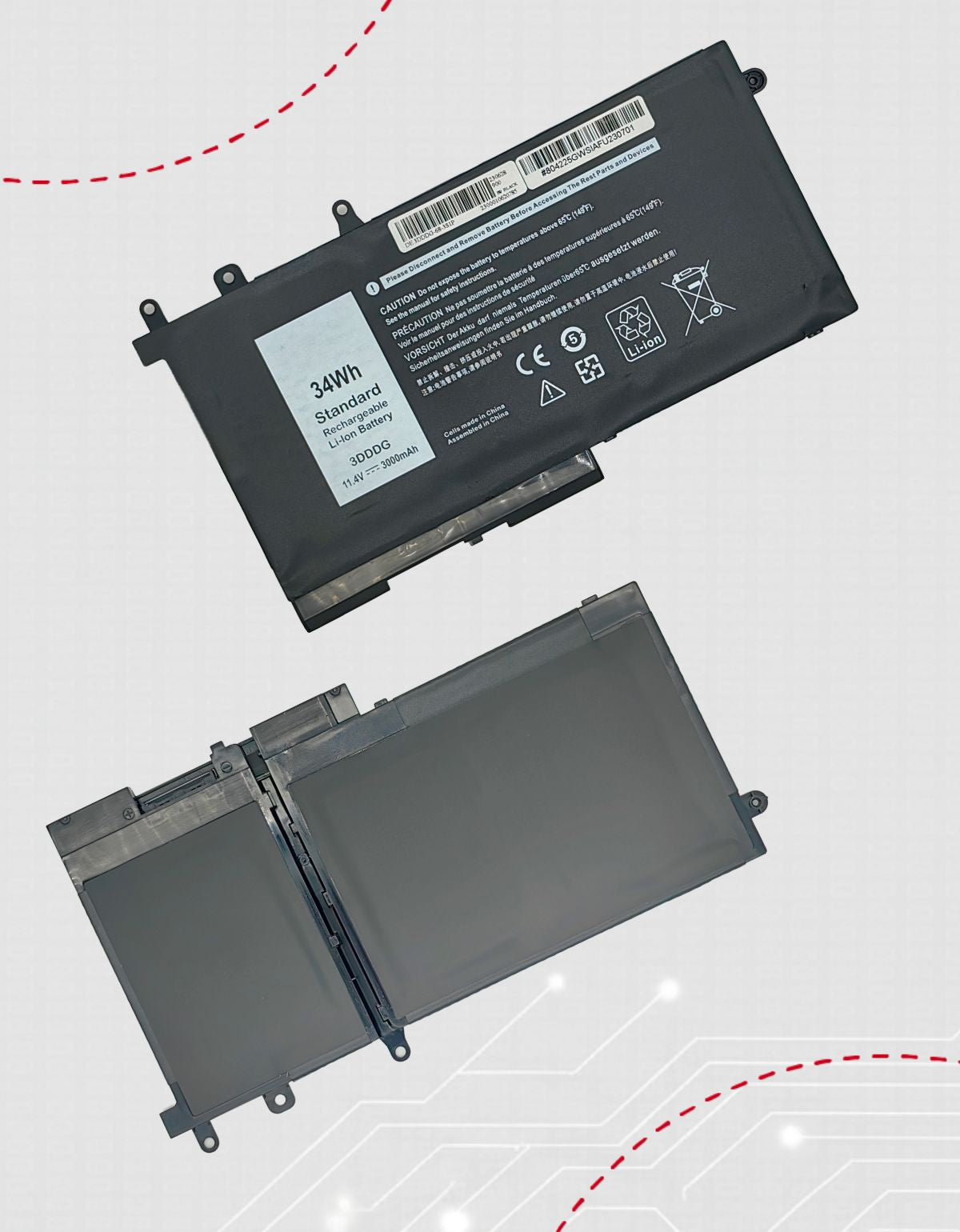 Batería para Laptop Dell® 15 5280 5290 5480 5580 3vc9y D4cmt 83xpc 3dddg