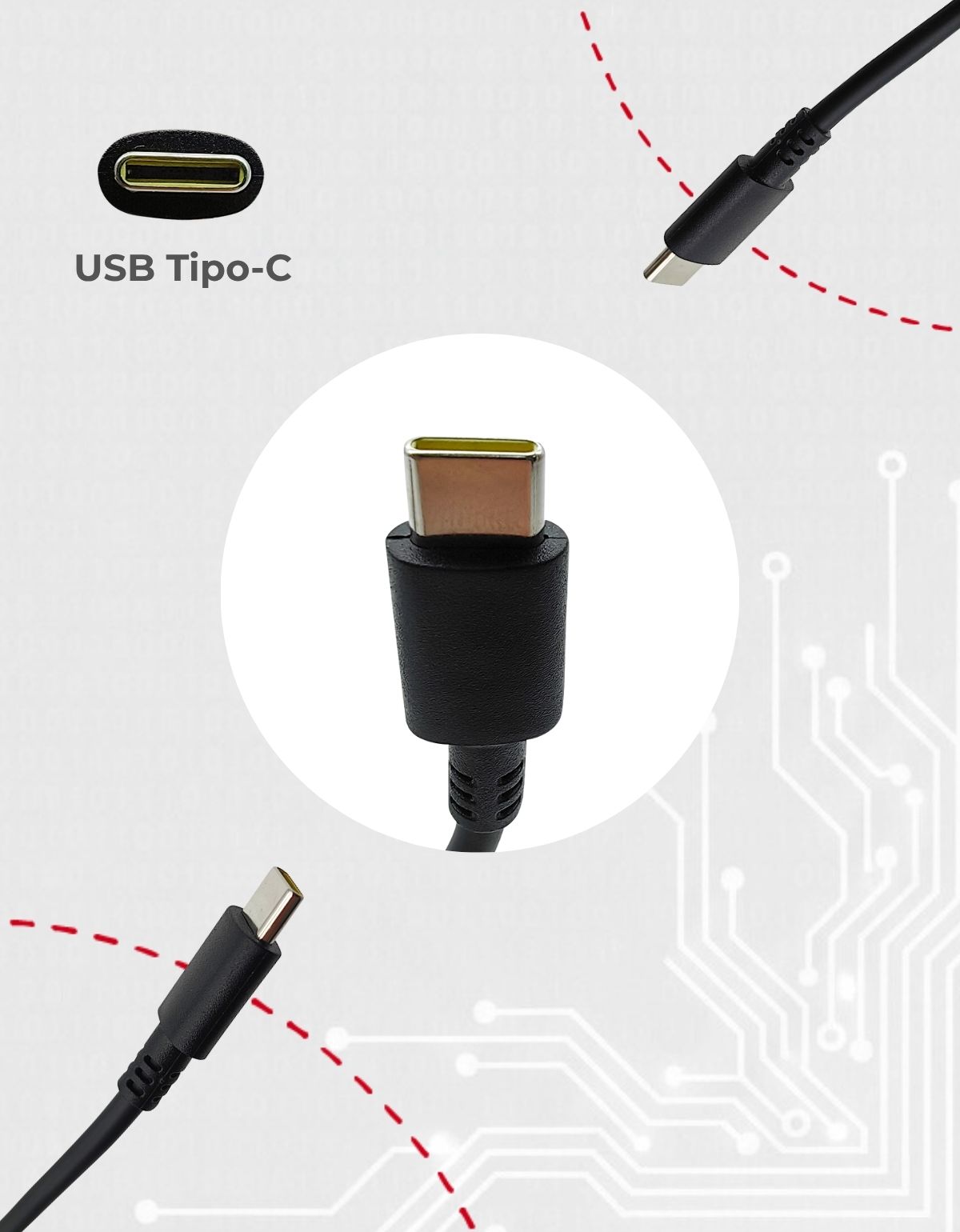 Cargador original para Laptop Lenovo® 65W 20v 3.5A USB Type-C