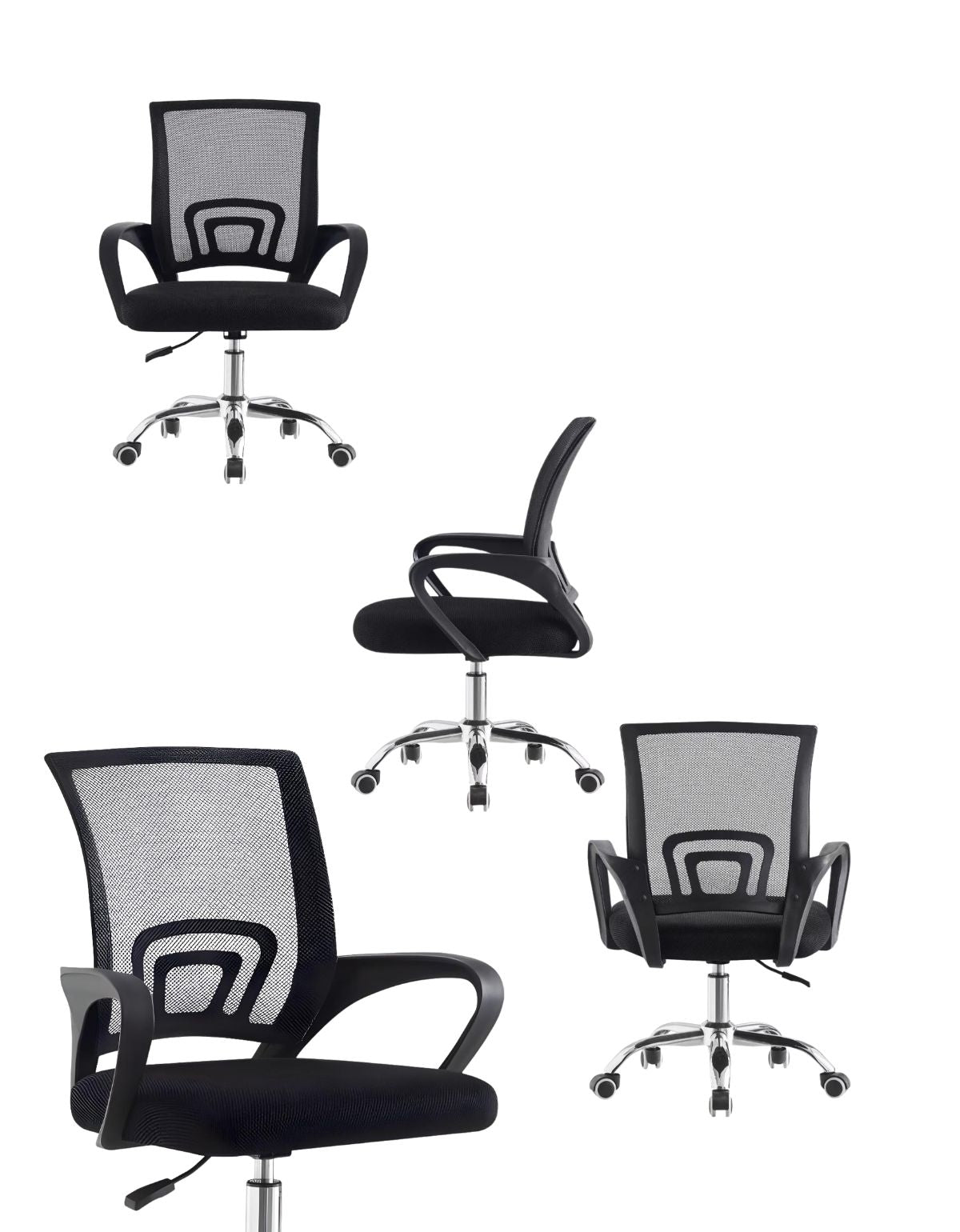 Silla de Oficina Excelente para Home Office con Altura ajustable y Respaldo con Soporte Lumbar