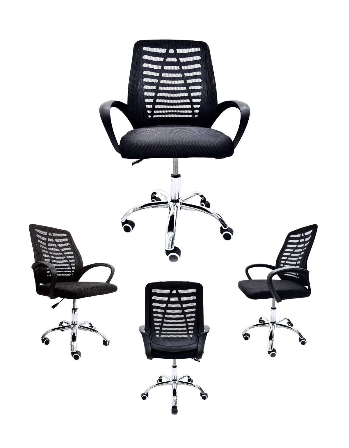 Silla de Oficina Excelente para Home Office con Altura, Respaldo con Soporte Lumbar