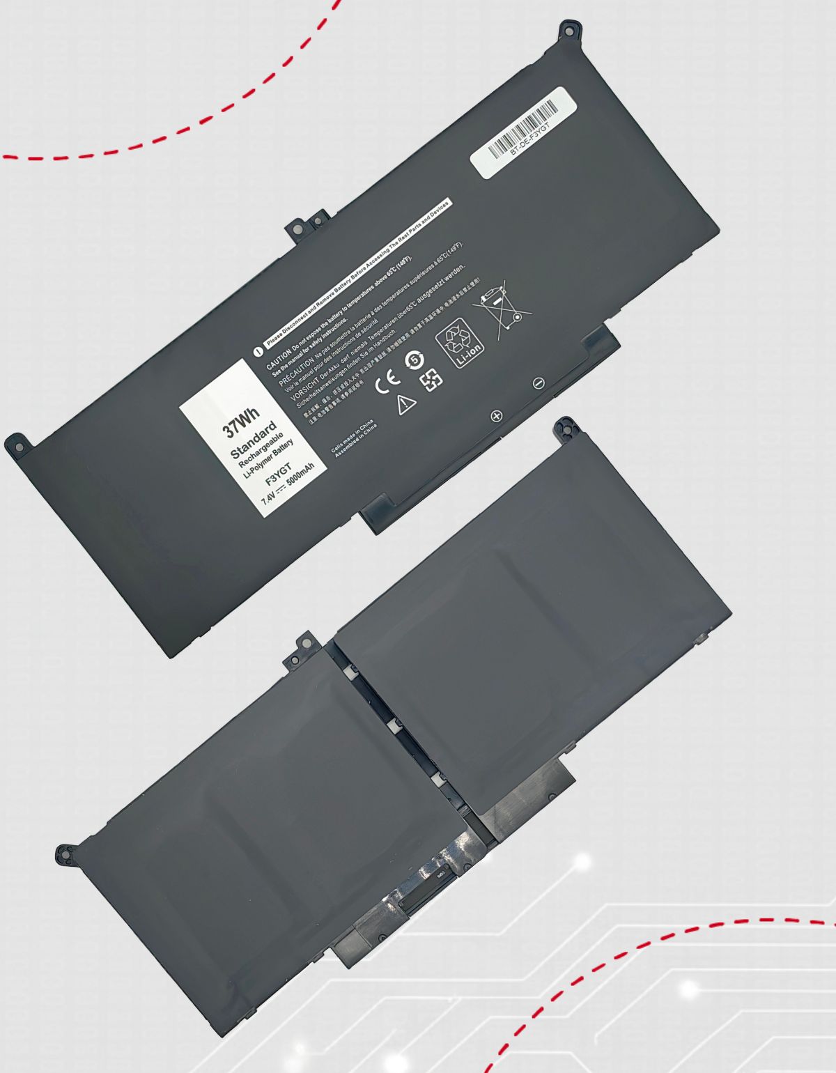 Batería F3YGT para Laptops Dell® E7280 E7290 7380 60Mh DM3 con 5800mAh