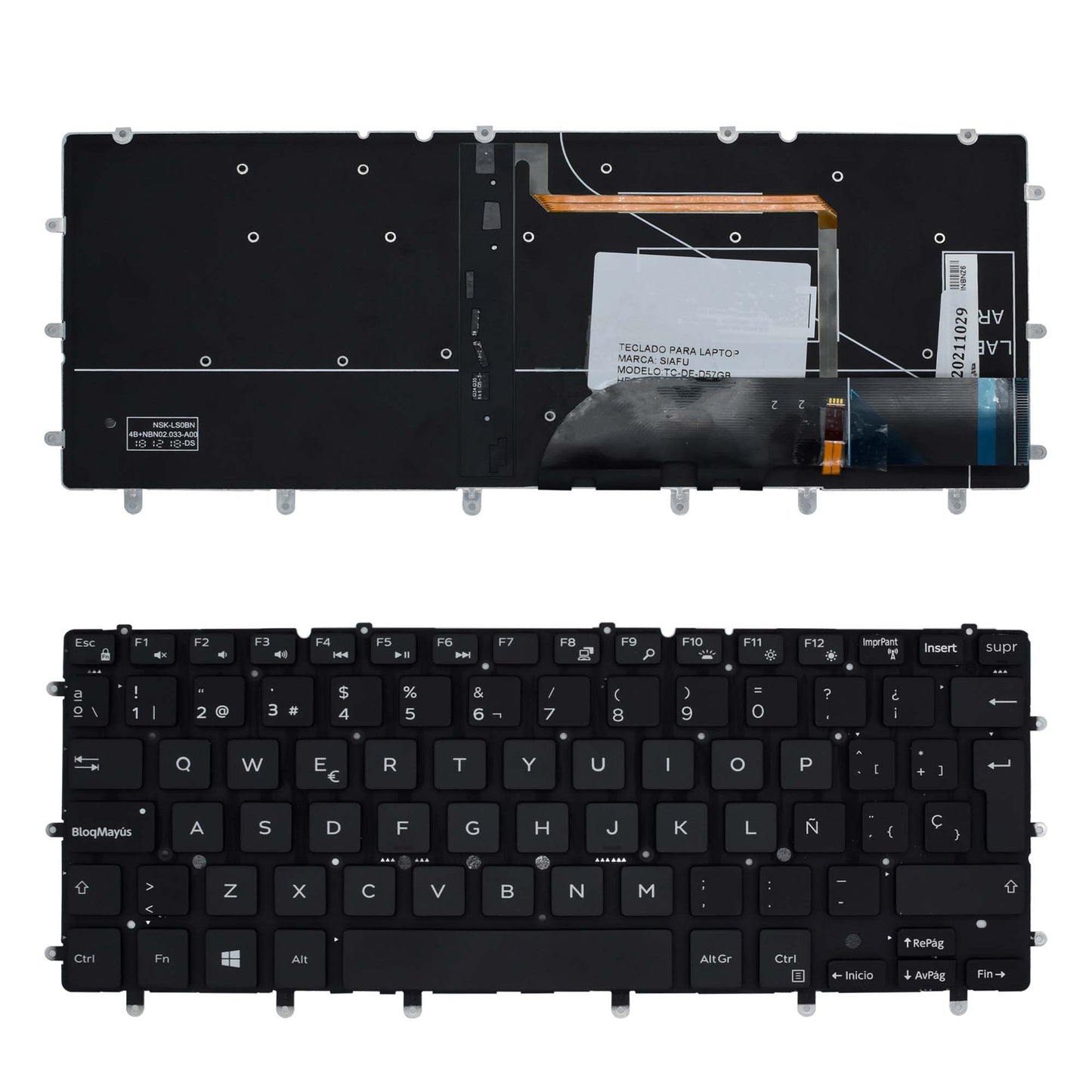 Teclado Dell® Inspiron™ 13-7000 P57g P57g001 P57g002 P41f en español