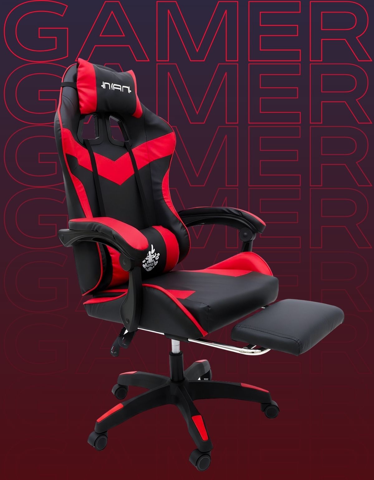 Silla Gamer Xmax Rest cómoda con Respaldo Ergonómico, reclinable y apoyapiés, ideal para Jugadores Profesionales | Marca Nian