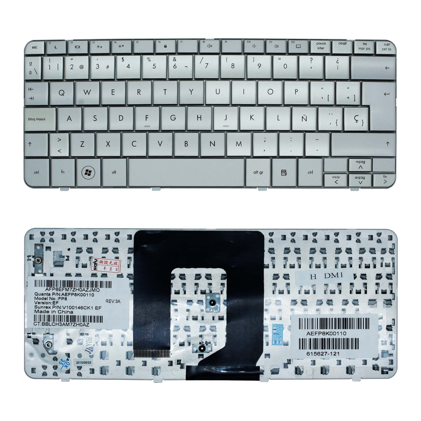 Teclado para Laptop HP® Pavilion DM1 color Gris en Español