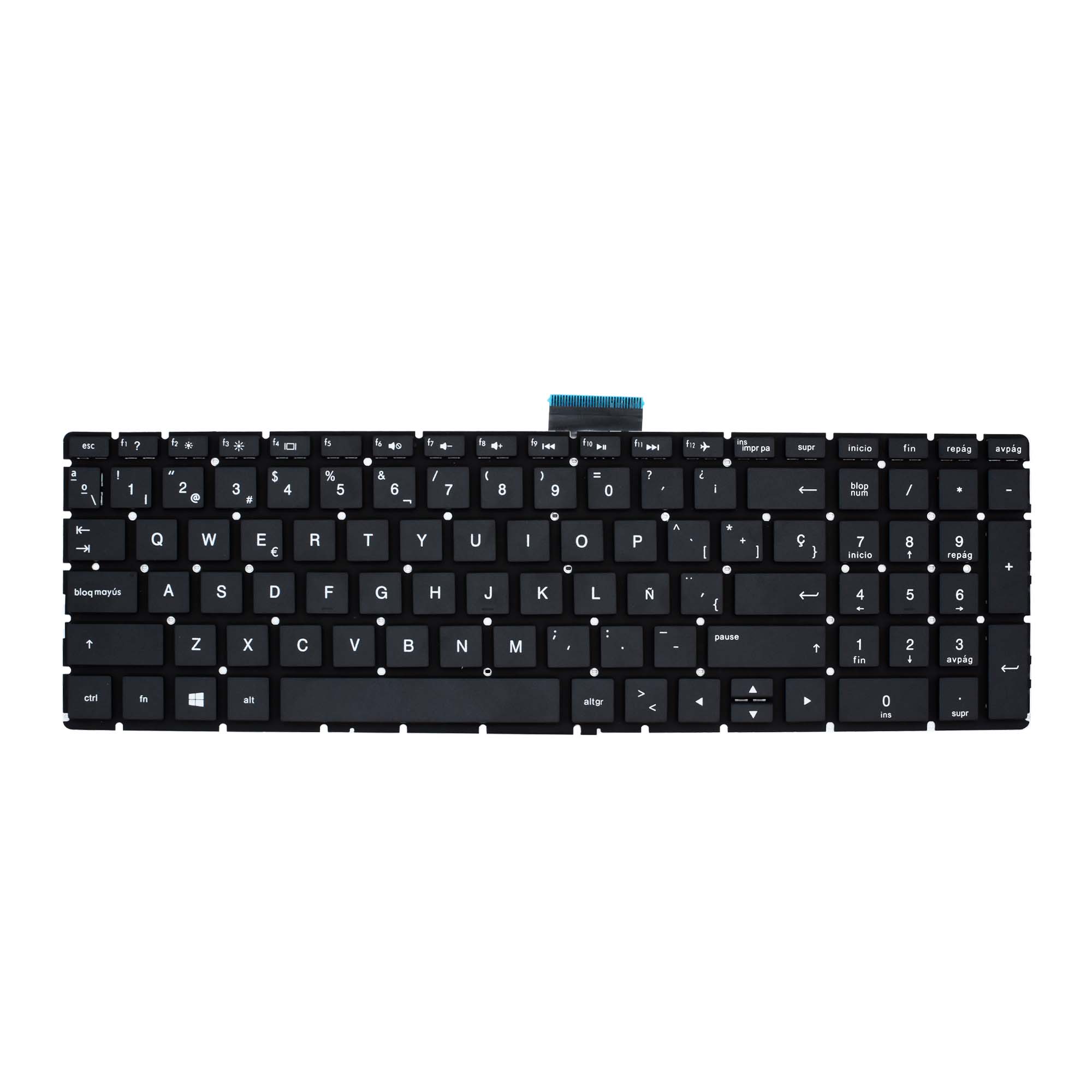 Teclado para Laptops HP® Pavilion 15 ab ak bc y mas, Color Negro y