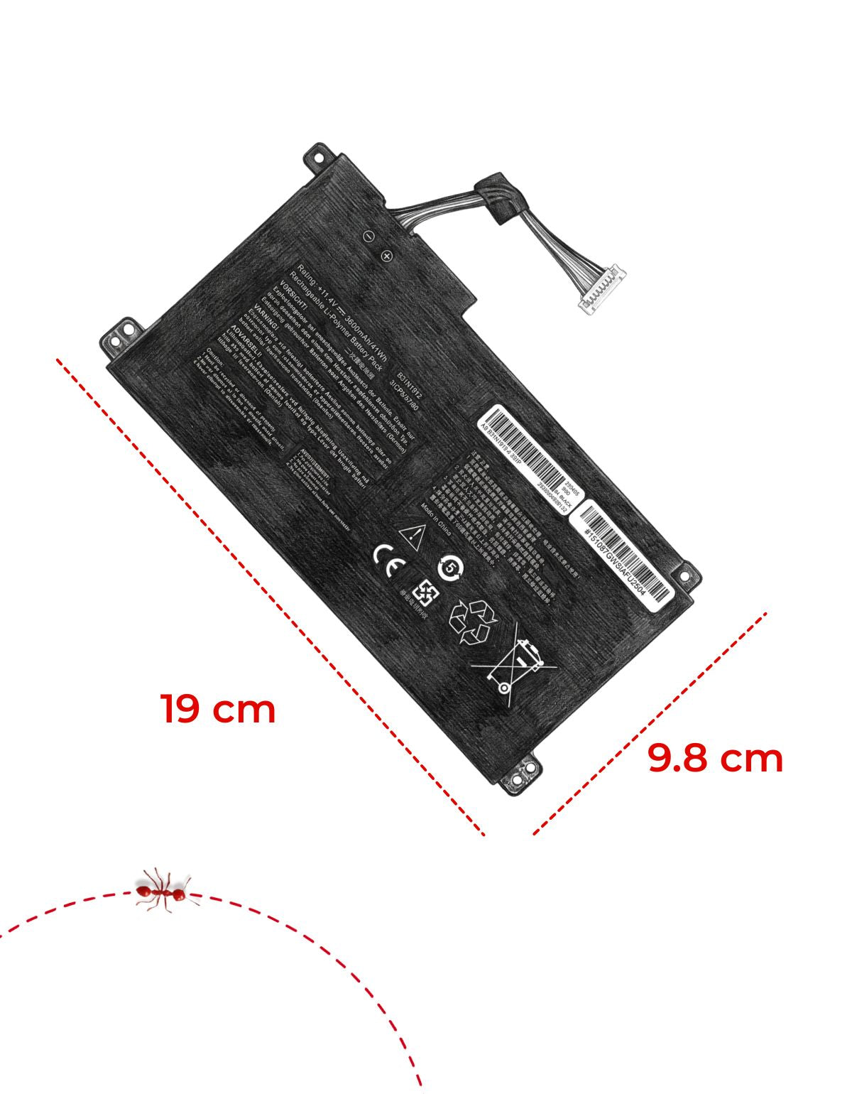 Batería b31n1912 para Laptops Asus® Vivobook™ con 3600 mAh y 1 Año de garantía directa