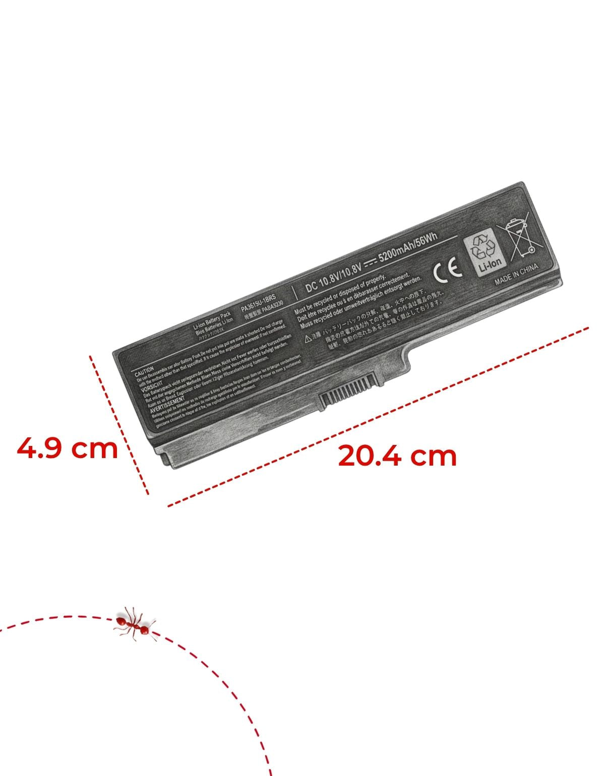 Batería para Laptop Toshiba® Pa3817u L750 L755 P775 L675d L740 L735 L735d con 5200mAh