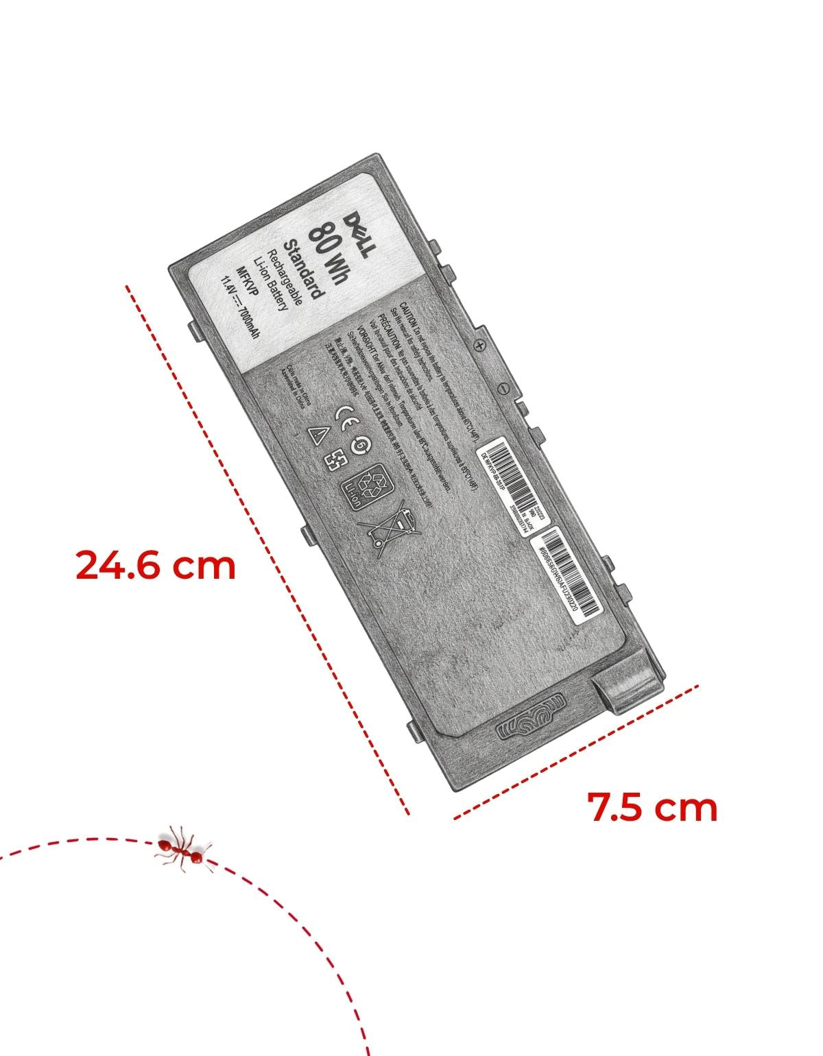 Batería para Laptop Dell® Precision Mfkvp 7510 7520 M7510 7720 con 8000 mAh