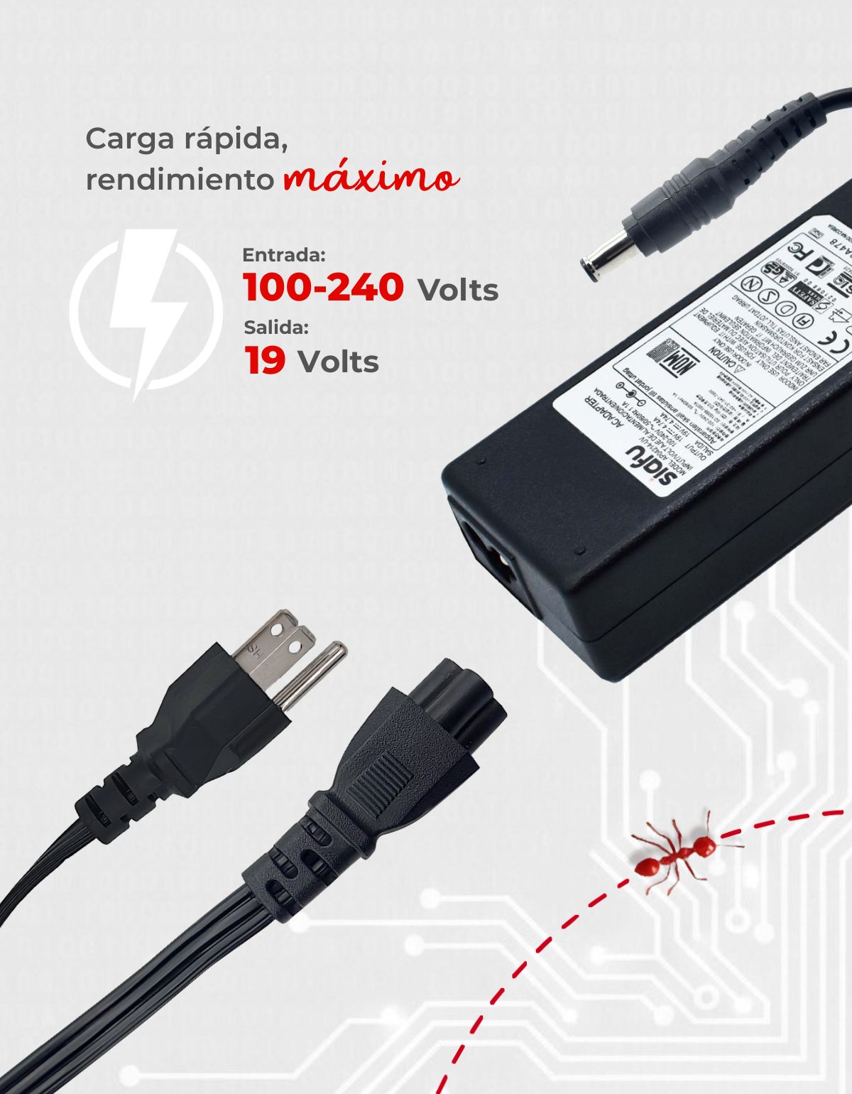Cargador para Laptop Samsung® Np270e4e Np355e4 Np520u4 5.5 * 3.0 con 90W