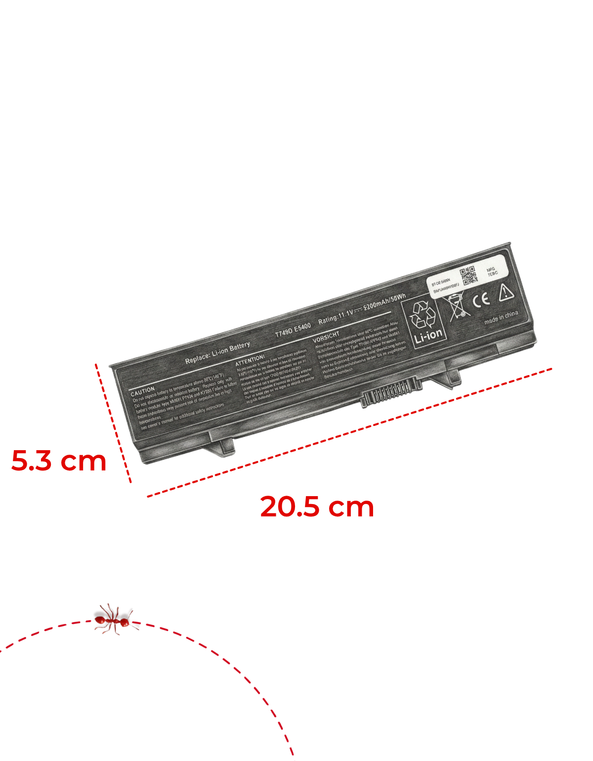 Batería KM668 para Laptop Dell® E5400 E5410 E5500 E5510 con 4400mAh