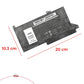 Batería para Laptop Dell® Latitude 7280 7290 dj1j0 3600mah