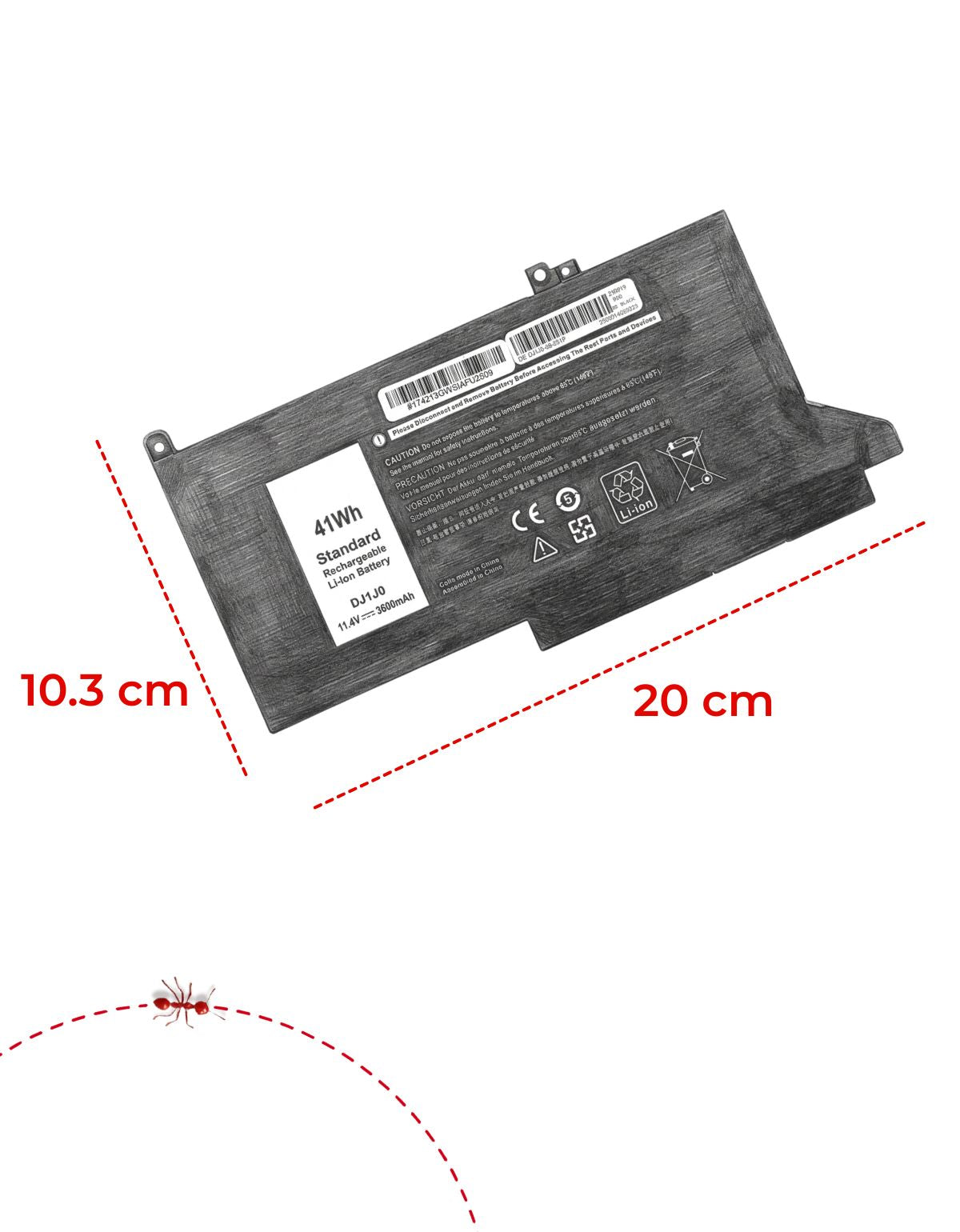 Batería para Laptop Dell® Latitude 7280 7290 dj1j0 3600mah