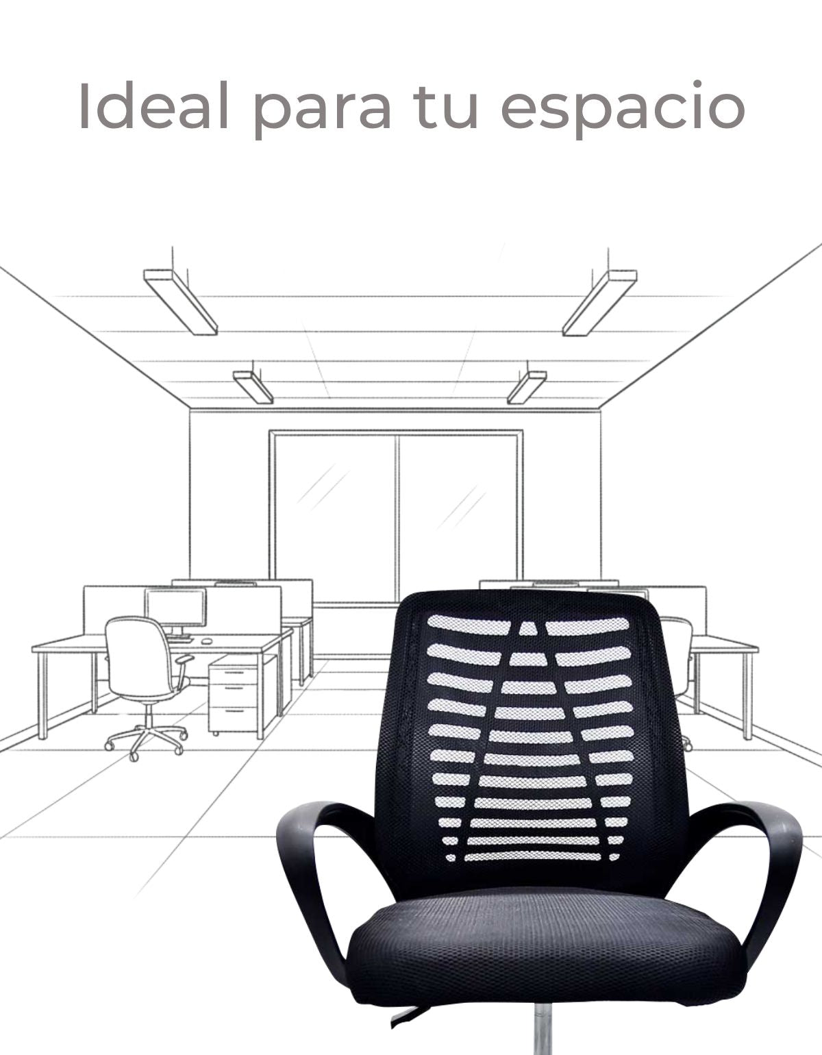 Silla de Oficina Excelente para Home Office con Altura, Respaldo con Soporte Lumbar