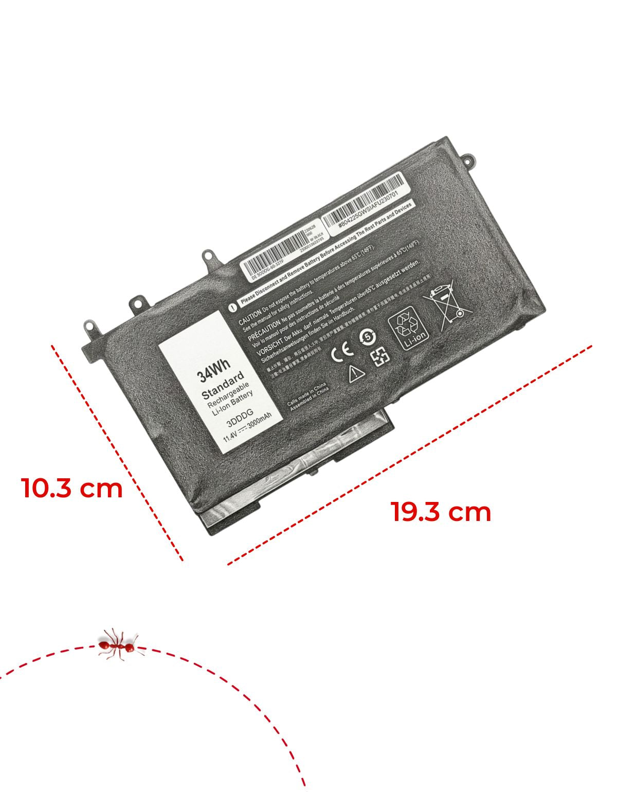 Batería para Laptop Dell® 15 5280 5290 5480 5580 3vc9y D4cmt 83xpc 3dddg