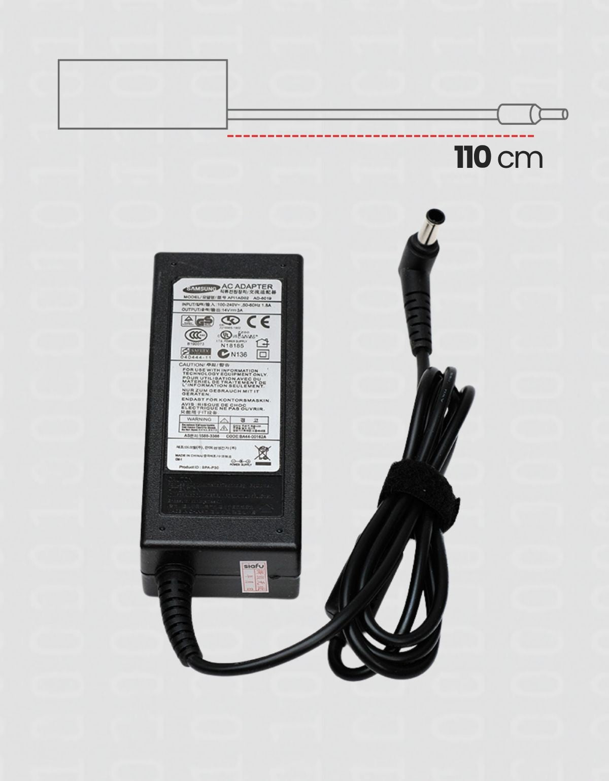 Cargador para Laptop Monitor Desktop Samsung® A4514 Ap04914 14V, 3A, 42W punta 6.5 x 4.4 mm