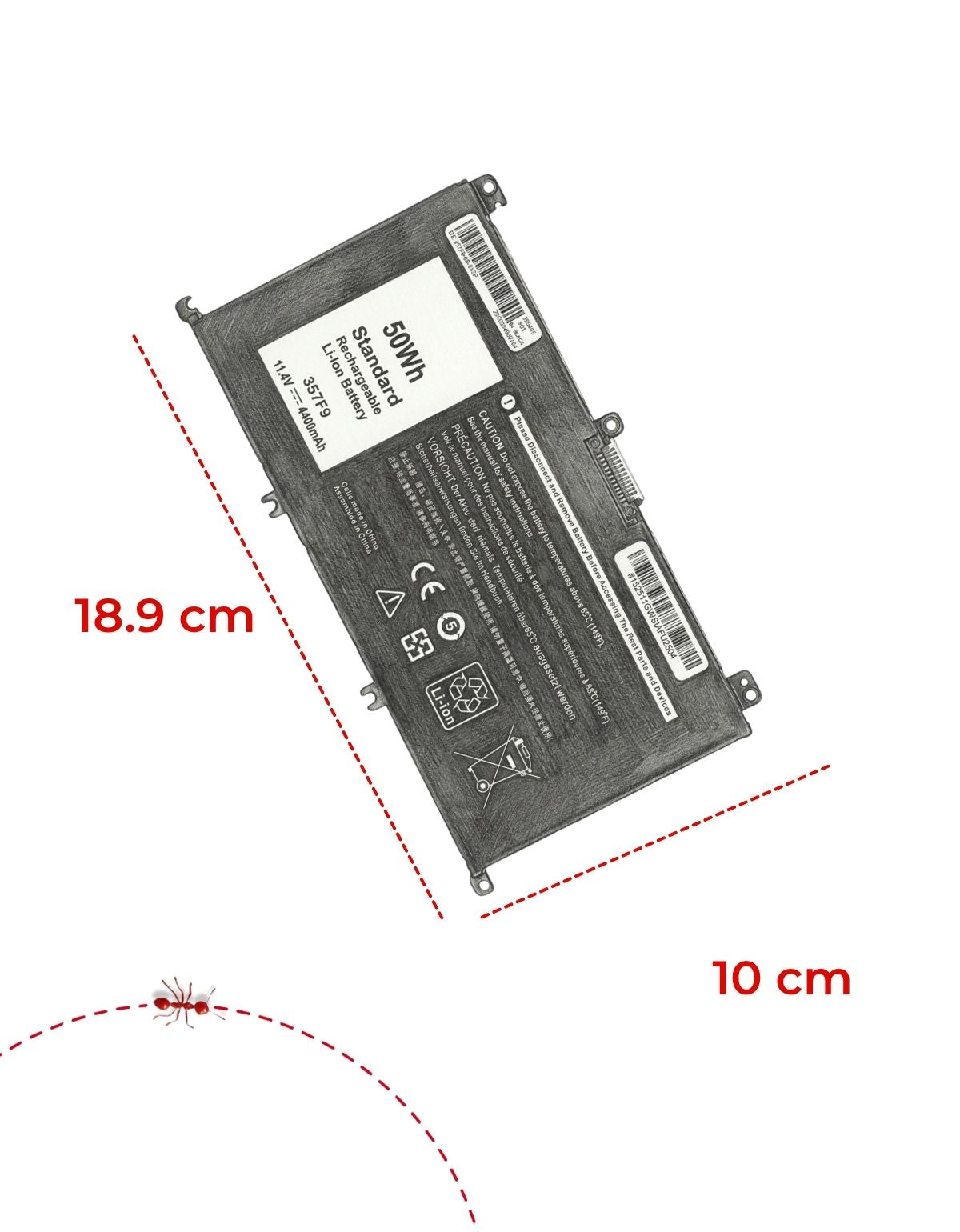 Batería para Laptop Dell® 357f9 Inspiron™ 7559 con 6200 mAh