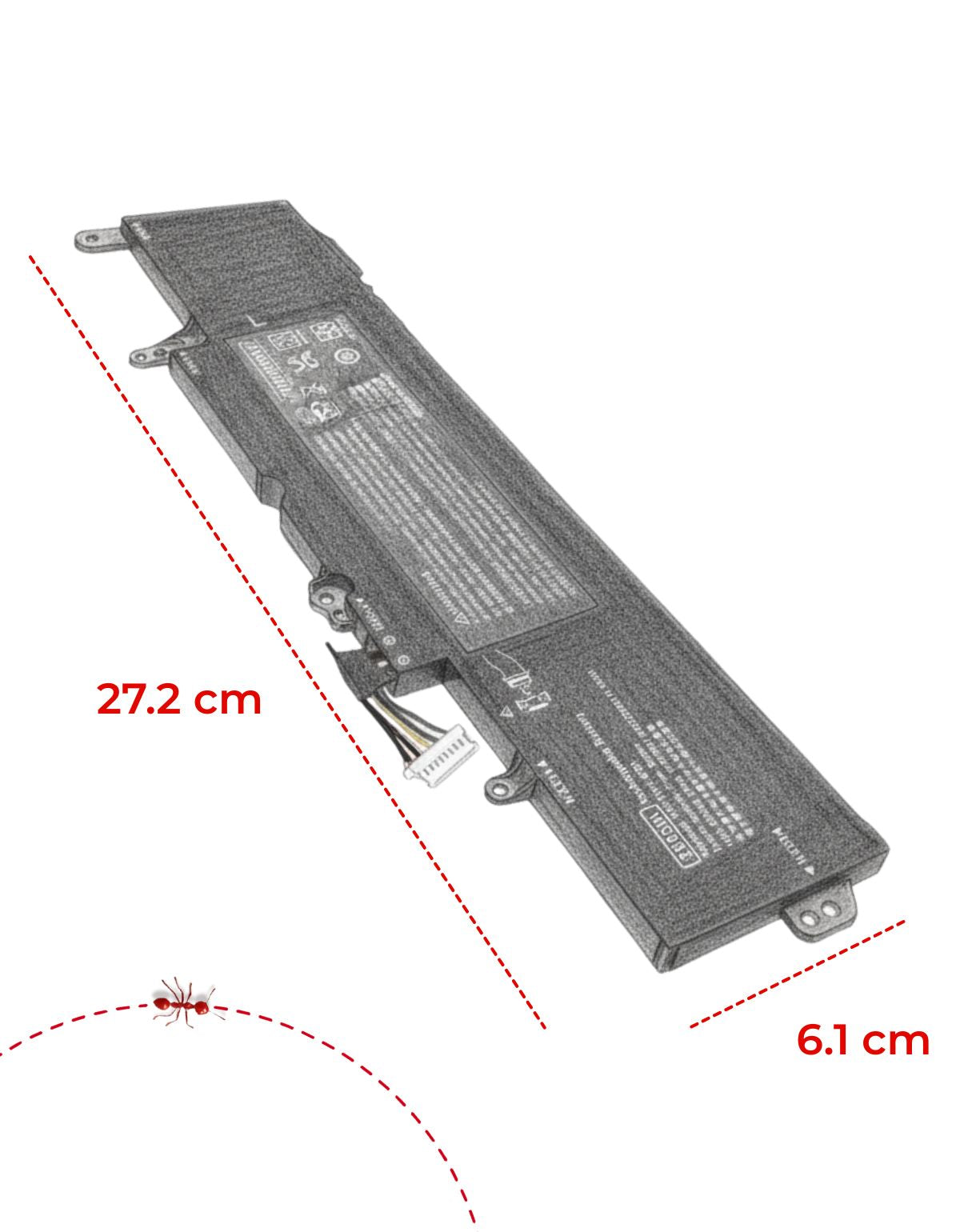 Batería SS03XL para Laptop HP Elitebook 730 con 2200mAh