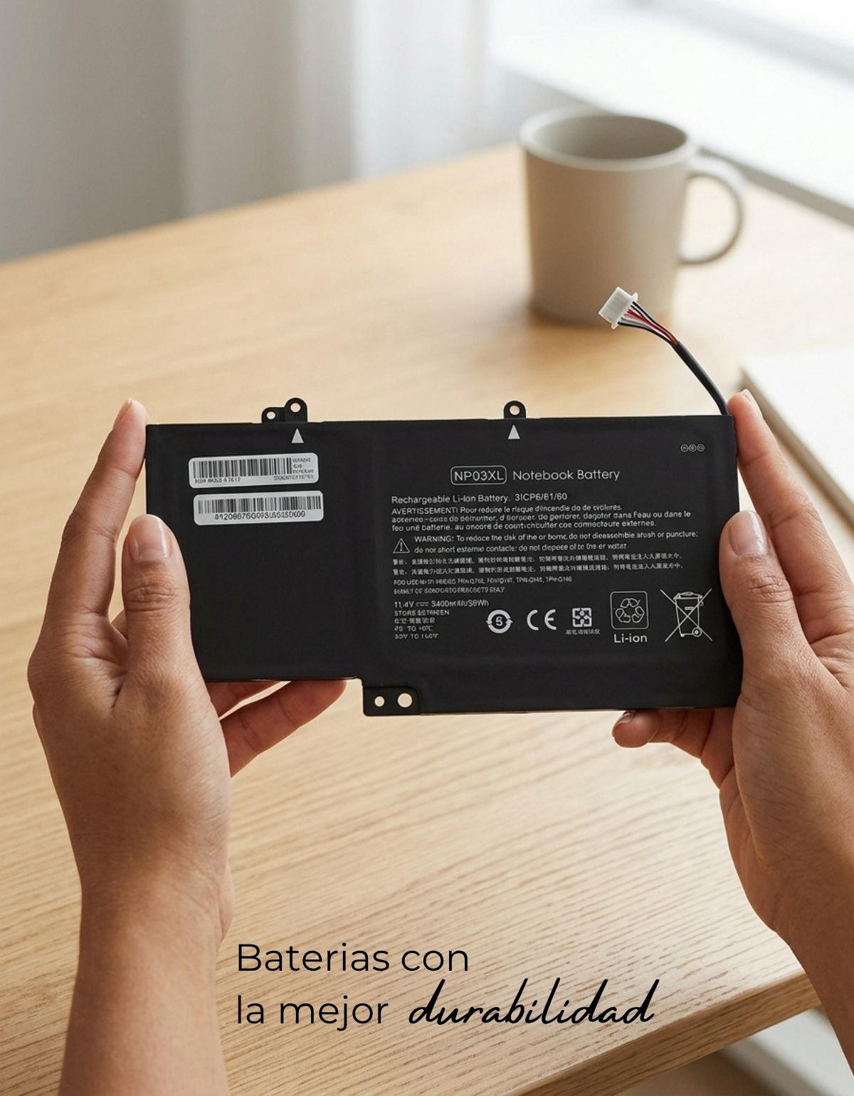 Batería Interna para Laptop HP® NP03XL con 3720mAh