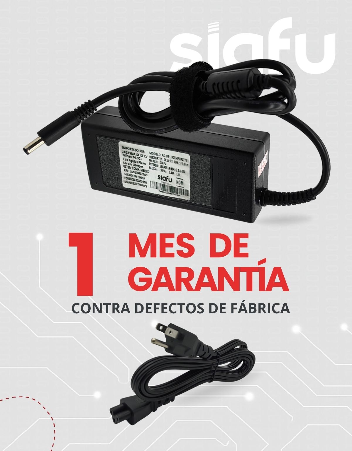 Cargador para Laptop Dell® Pa-10 / 12 / 21 / 16 90W 19.5V 4.62A Punta 7.4 x 5.0