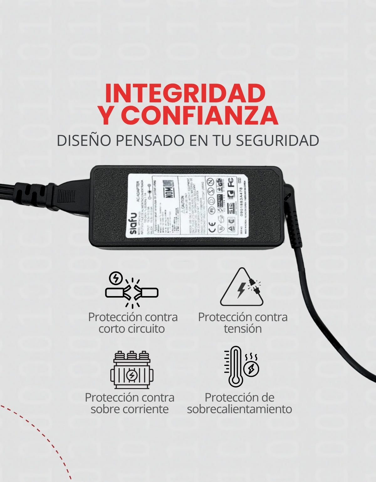 Cargador para Laptop HP® 65W 18.5V 3.5A con Punta Amarilla de 5mm x 2.5 mm